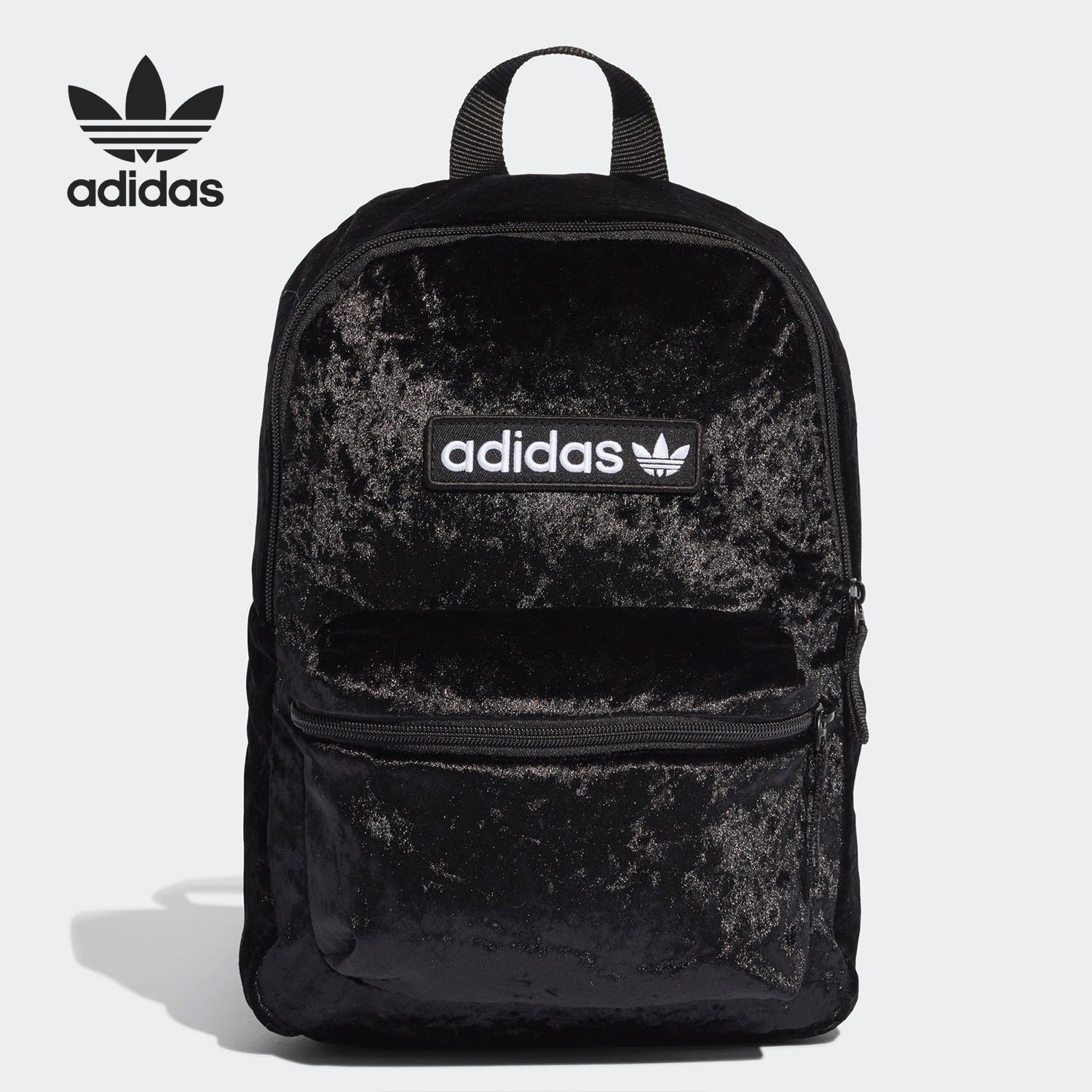 Adidas/阿迪达斯正品三叶草女子人造皮草绒运动双背包 ED4728