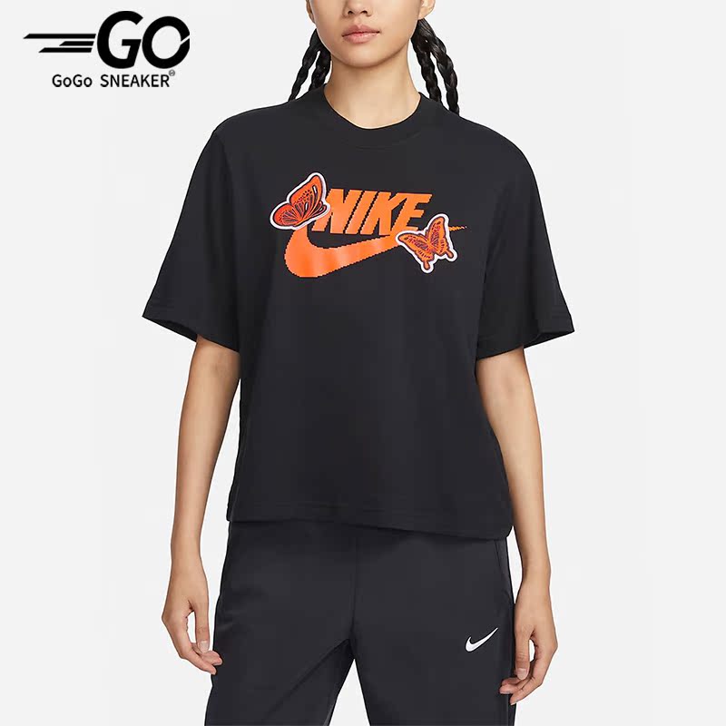 耐克女子新款时尚健身运动短袖