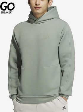 Adidas/阿迪达斯正品时尚透气男士运动休闲针织连帽卫衣JE8627