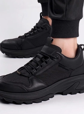 帕达索男鞋冬季潮流百搭休闲鞋男士拼接轻便软厚底运动潮鞋241017