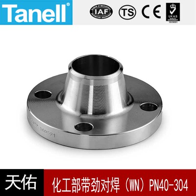 WN PN40 304不锈钢带颈对焊法兰化工部HGT20592国标天佑管业132