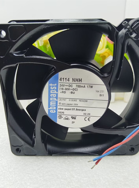 原装德国 12038 12CM 24V 12.5W/17W 高端设备风扇 4114NHH