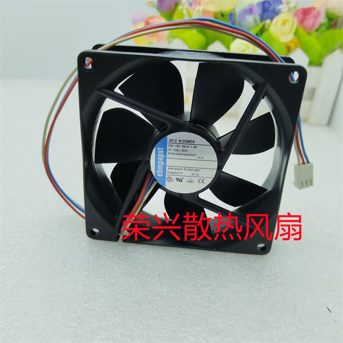 原装德国 TYP3412N/2GMER /2GH /37GMV/2HH/NHH 9CM  12V风扇