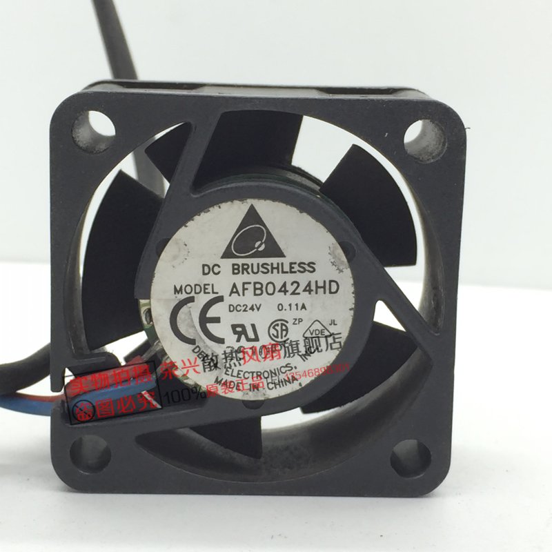 原装4CM厘米 AFB0424HD 4020 24V 0.11A 2线 变频器散热风扇