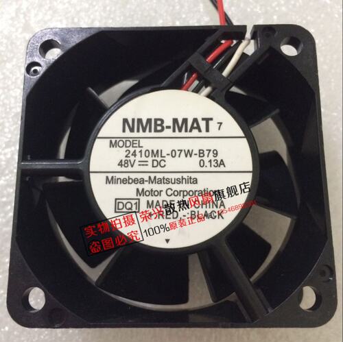 NMB 2410ML-07W-B79 6025 6CM 48V 0.13A 3线 滚珠 散热风扇