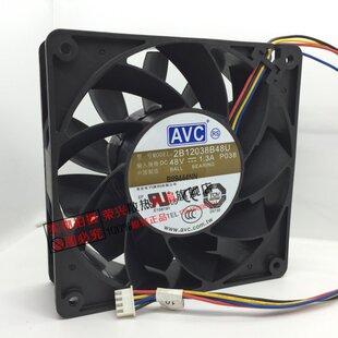 AVC奇宏 2B12038B48U-P038 4线散热风扇 12038 48V 1.3A