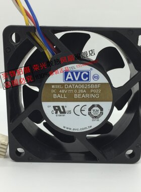 原装 6025 AVC DATA0625B8F-P022 DC48V 0.26A 4线双滚珠散热风扇