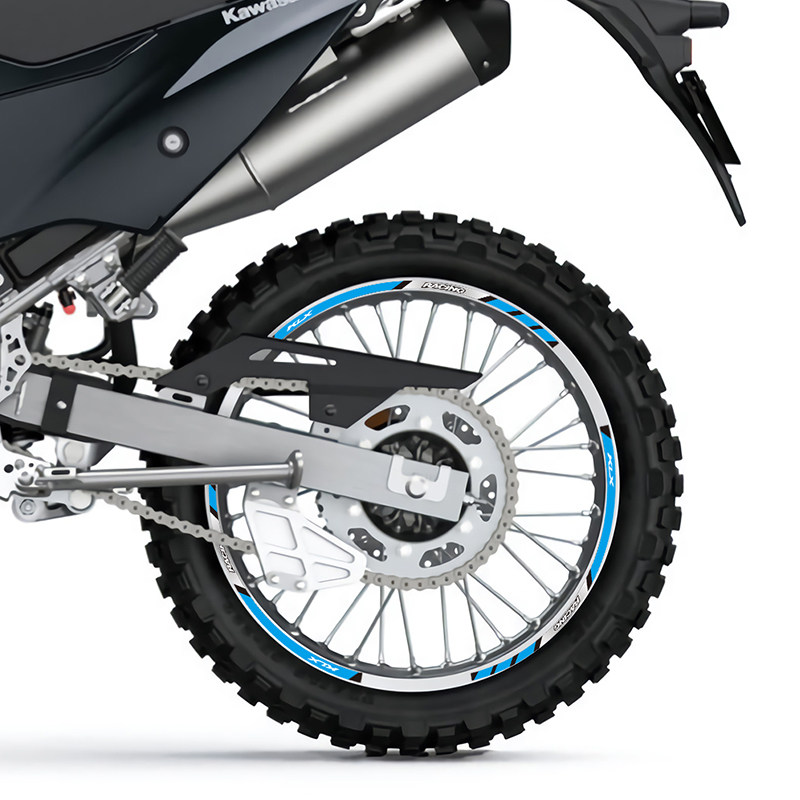 适用于KLX 230R 230S 230SE 300R改装轮毂贴反光轮圈贴纸轮胎贴画