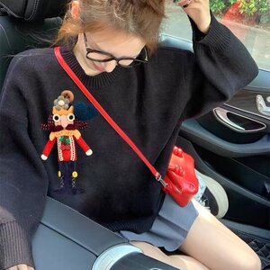 卡通玩偶女生小众设计师款毛衣B20-P55图片