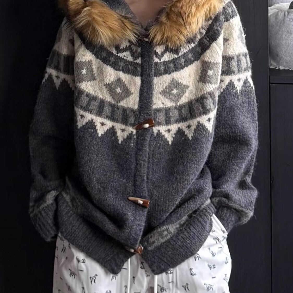 北极绒毛领外套B34-P80，女装短外套，星座617A-3（原B318）