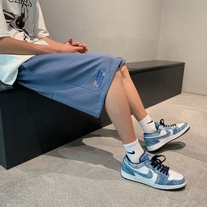 21潮五分裤短裤松紧腰休闲纯色沙滩裤大码男士夏季B318-Z21-P35图片