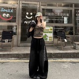 嘻哈弯刀阔腿拖地卫裤B41-P50，男装休闲裤，星座617A-3（原B318）