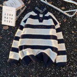 翻领条纹毛衣B40-P60，男装针织衫/毛衣，星座617A-3（原B318）