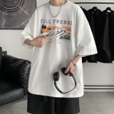 21夏季短袖港风情侣大码宽松韩版T恤网红圆领印花手B318-Z17-P28，男装T恤，星座617A-3（原B318）