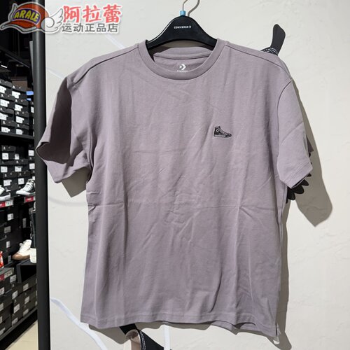 Converse/匡威 新品水洗布刺绣简约圆领舒适短袖T恤  10027239