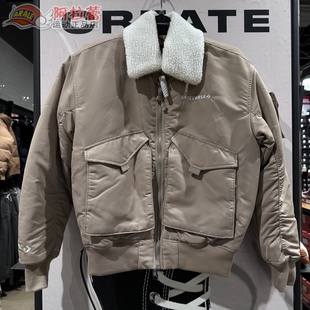 Converse匡威 复古翻领短款飞行服夹克巴恩风棉服 10026921