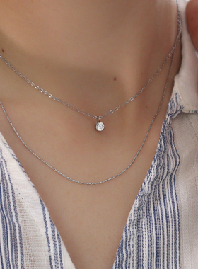 六月｜单钻 百看不厌经典气质百搭通勤法式随性项链锁骨链