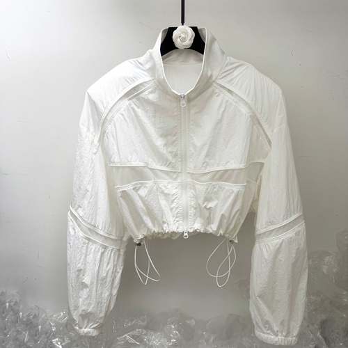 立领轻薄透气网眼拼接防晒衣外套