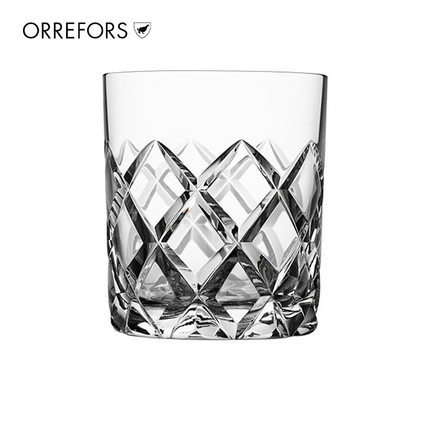 Orrefors水晶玻璃SOFIERO威士忌杯酒吧高档洋酒杯手工刻花古典杯