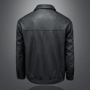2025新款男皮衣秋冬机车服外套 QT212-货号9022-P150 镂空图图片