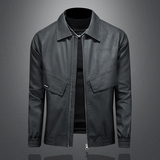 2025新款男皮衣翻领刺绣秋冬机车服QT212-货号6858-P160镂空图，男装皮衣，钱塘2010-1