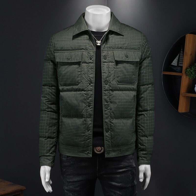 2024冬季新款翻领休闲90充绒白鸭绒羽绒服QT212-F7729-P310假模图,男装羽绒服,钱塘2010-1