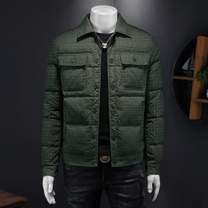 2024冬季新款翻领休闲90充绒白鸭绒羽绒服QT212-F7729-P310假模图