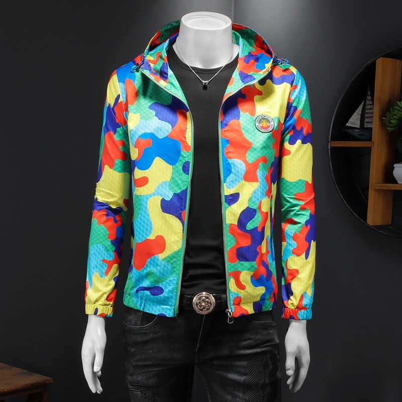2026春秋热销迷彩个性连帽休闲夹克货号7662-P185假模图，男装夹克，钱塘2010A