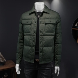 2024冬季新款翻领休闲90充绒白鸭绒羽绒服QT212-F7729-P310假模图，男装羽绒服，钱塘2010-1