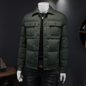 2024冬季新款翻领休闲90充绒白鸭绒羽绒服QT212-F7729-P310假模图图片