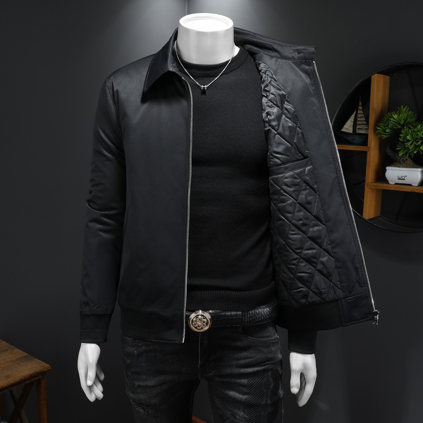冬季新款休闲翻领保暖棉服QT212-7769-P255假模图,男装棉衣,钱塘2010A
