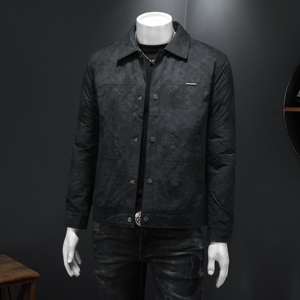 冬季新款暗花翻领休闲轻薄款羽绒服QT212-8827-P285假模图图片
