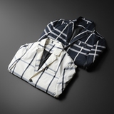 2026春秋季男士休闲格子西装领夹克货号7087-P175，男装夹克，钱塘2010A