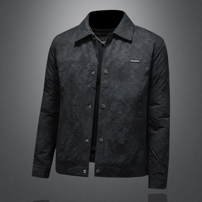 冬季新款暗花翻领休闲轻薄款羽绒服QT212-8827-P285镂空图,男装羽绒服,钱塘2010A