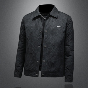 冬季新款暗花翻领休闲轻薄款羽绒服QT212-8827-P285镂空图图片