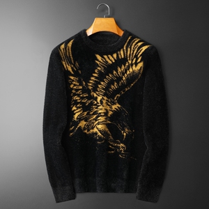 3711冬季新款提花加厚水貂绒保暖毛衣P135238,女装35左右搭配图片
