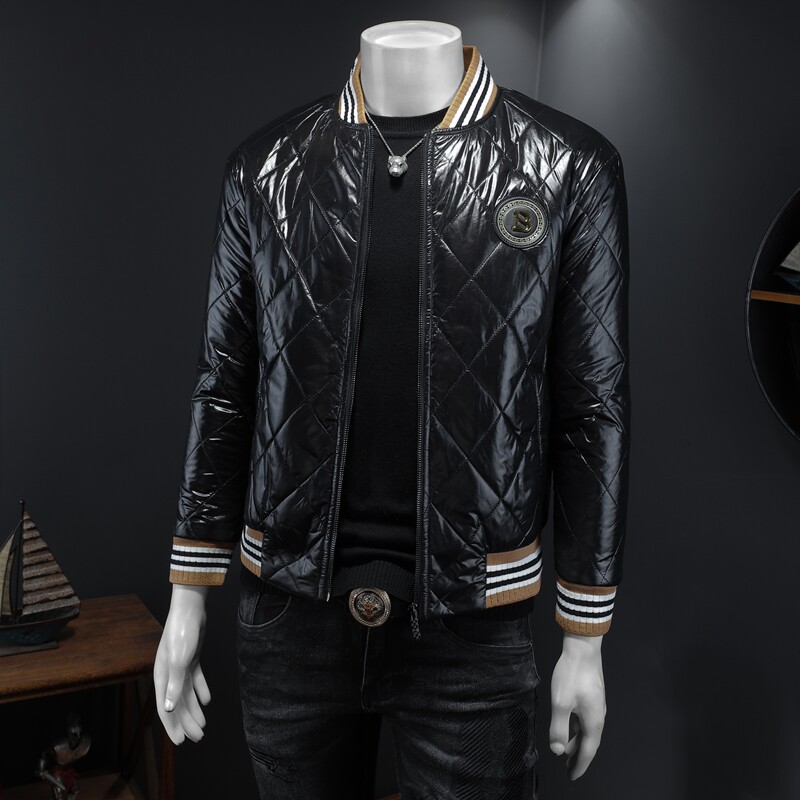 2024冬季新款休闲棒球领加厚保暖棉服QT212-F7519-P255假模图,男装棉衣,钱塘2010-1