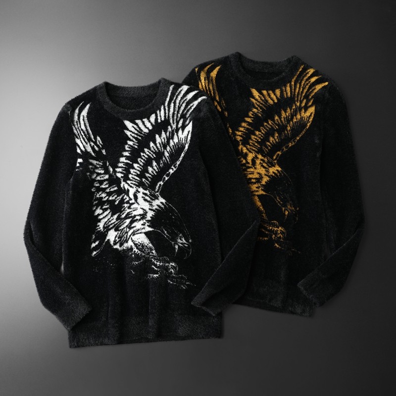 3711冬季新款提花加厚水貂绒保暖毛衣P135238,男装针织衫/毛衣,钱塘2010-1