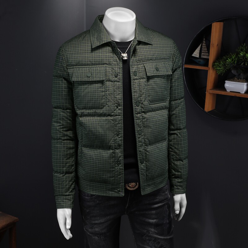 2024冬季新款翻领休闲90充绒白鸭绒羽绒服QT212-F7729-P310假模图,男装羽绒服,钱塘2010-1