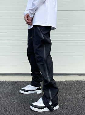 KISSNATE美式高街VIBE机能裤子压胶侧拉链防水冲锋裤休闲运动裤男