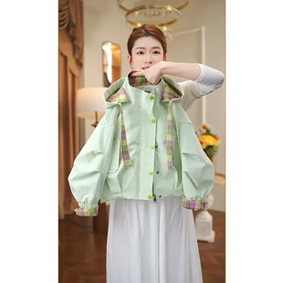 女童春装外套2026新款儿童韩系休闲拉链衫中大童春秋季防水冲锋衣