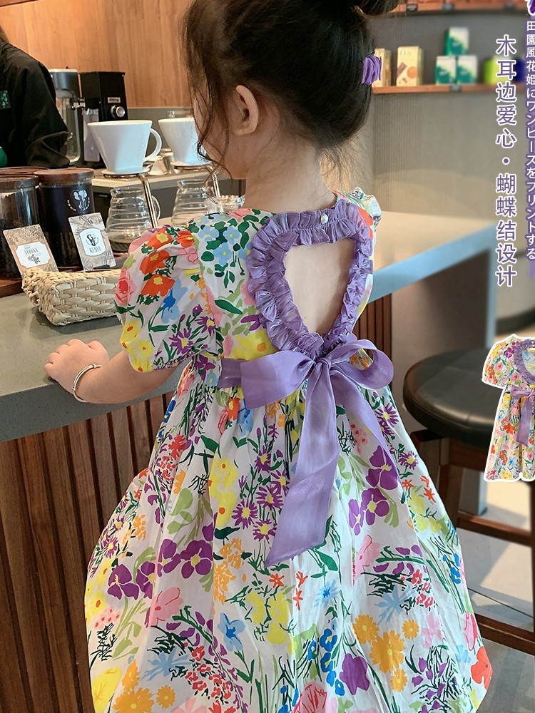 女童夏季短袖连衣裙2025年洋气