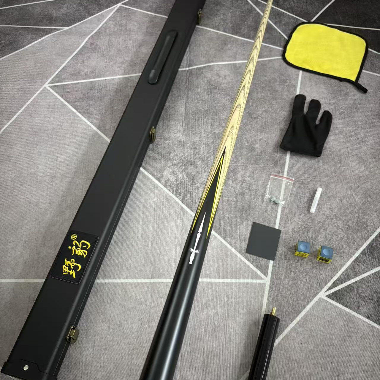 台球球杆准神1准神2同款野豹斯诺克中国式印花小头通杆黑八中一体