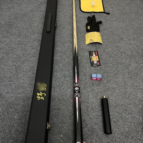 红豹子球杆G5同款台球杆一体通杆斯诺克黑八白蜡木小头杆准神战神