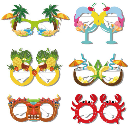 海洋美人鱼水果纸质创意眼镜夏日