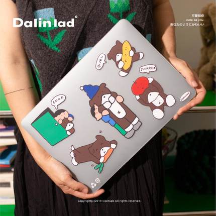 DALINlad大林【小狗系列】插画可爱适苹果MacBookPro13air笔记本14寸16寸M3M4透明全包25新款电脑保护壳防摔