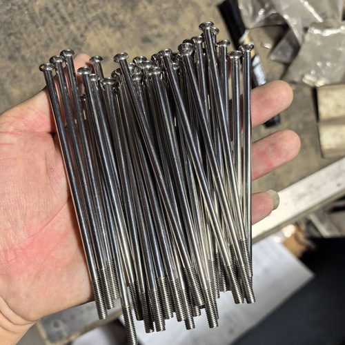 304不锈钢材质8G直径4.0mm银色圆直头/直拉摩托车车轮辐条钢丝