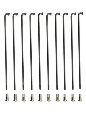 直径2.6mm电动自行车圆辐条304不锈钢材质黑色辐条配银色不锈钢帽