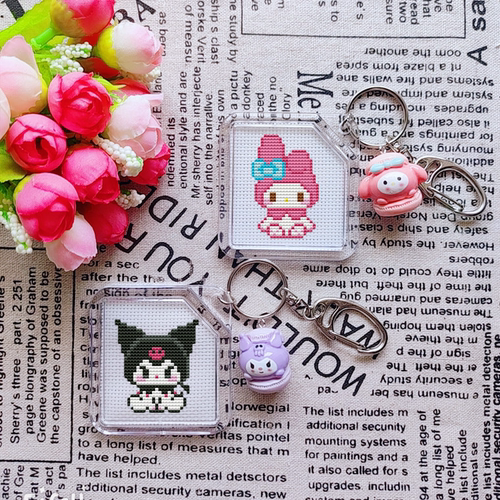 木木家十字绣卡通动漫情侣挂件