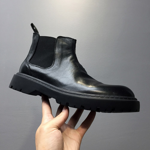 英伦风橡胶切尔西靴猪皮赠运费险